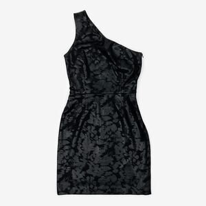 ERIN by Erin Fetherston Denise Glazed Ponti Dress Size 2 Black Glam Cocktail